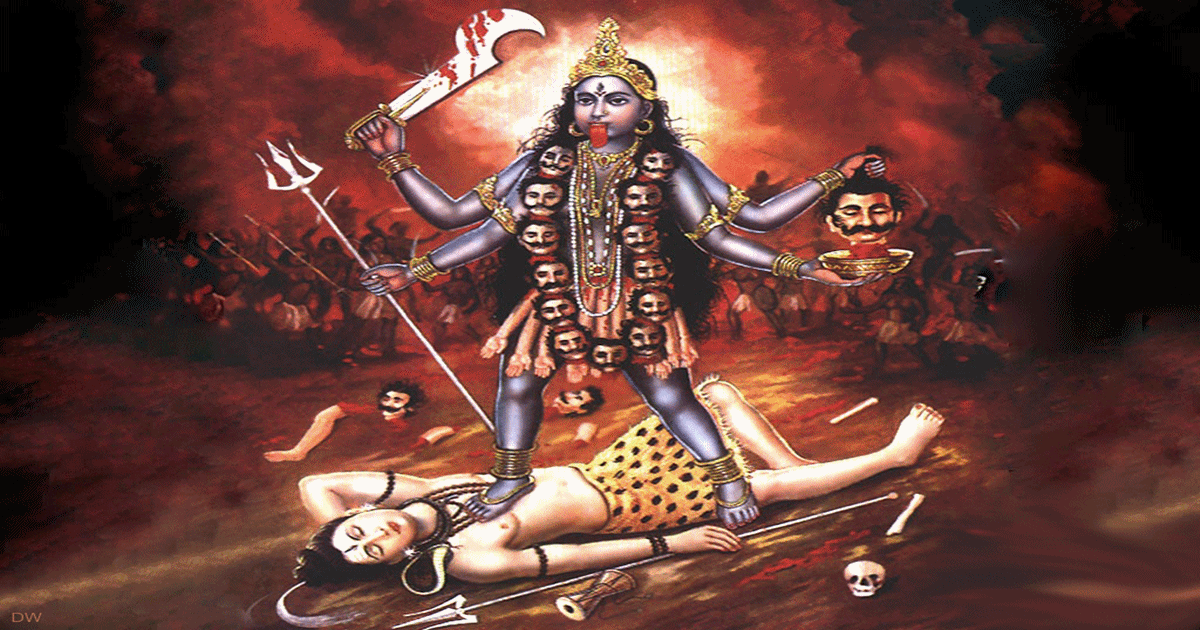 God Mahadev Shiva Under The Feet of Goddess Kali ...